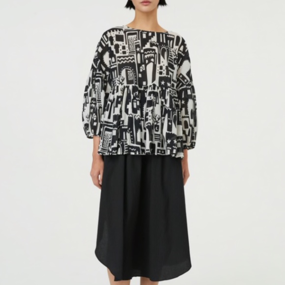 BRAND NEW Gorman Night light City Smock fit Cotton Blouse - Picture 2 of 5